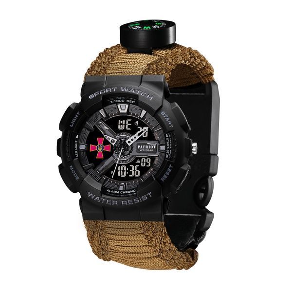 Patriot 005BKSU ЗСУ Чорні Паракордовий ремінець Khaki + Коробка 1201-0325 фото