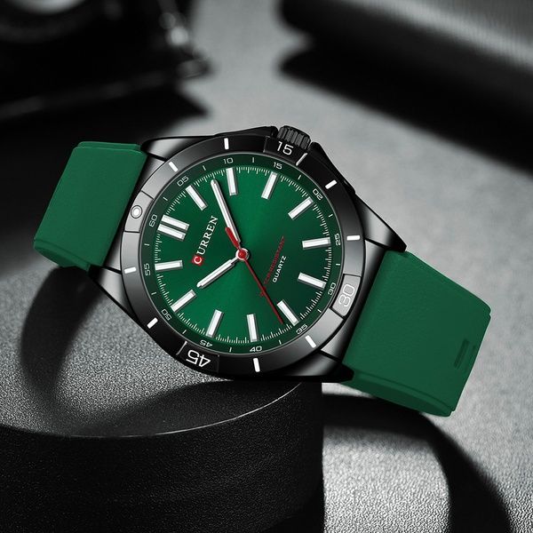 Curren 8449 Black-Green 1008-0418 фото