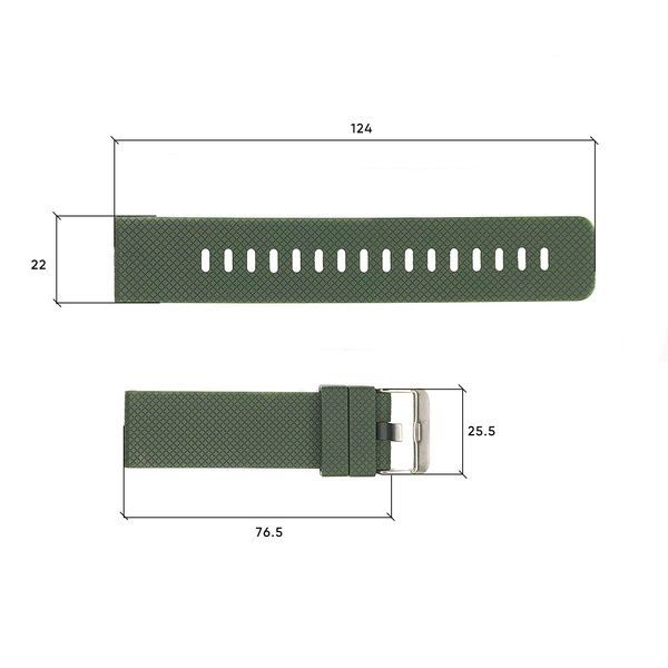 Ремінець для годинника Skmei 1416/1418/1267/1285/1293/1426/1866/1894AG Army Green 1051-0585 фото