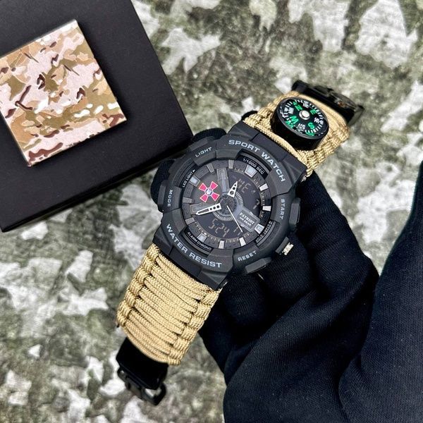 Patriot 005BKSU ЗСУ Чорні Паракордовий ремінець Khaki + Коробка 1201-0325 фото
