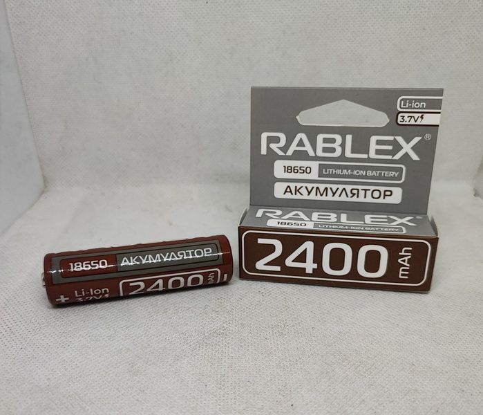 Акумулятор Li-ion 18650 Rablex 2400 mah 6AK/R2402 фото