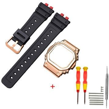 Ремінець + безель (рант) для Casio G-Shock GMW-B5000 Red-Black RG 1051-0921 фото