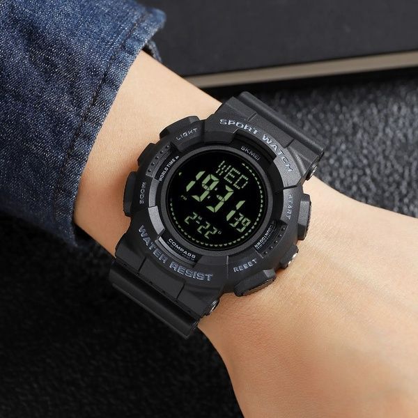 Skmei 2077BK Black+Compass 1080-2035 фото