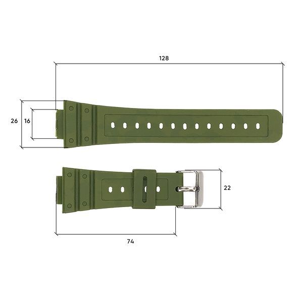 Ремінець для годинника Skmei 1628AGWT Army Green-White 1051-0587 фото