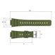 Ремінець для годинника Skmei 1628AGWT Army Green-White 1051-0587 фото 3
