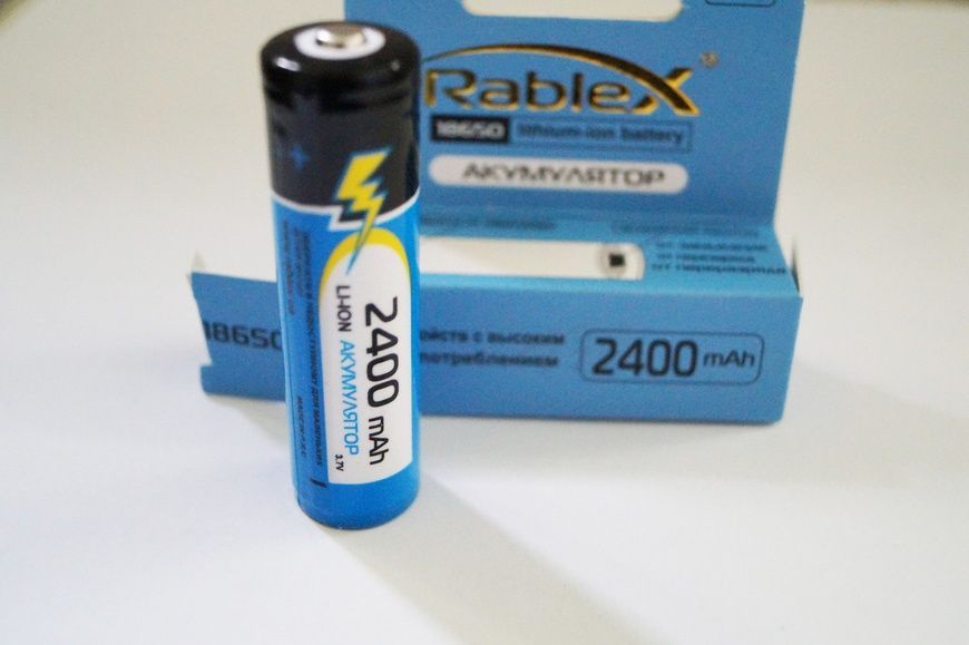 Акумулятор Li-ion 18650 Rablex 2400 mah із захистом 6AK/R2401 фото