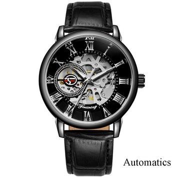 Forsining 8099A All Black Leather 1059-0280 фото