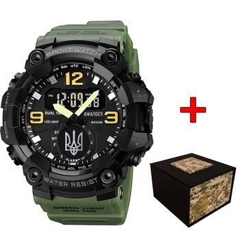 Awarder 003 Тризуб срібло Army Green-Black 1202-0116 фото