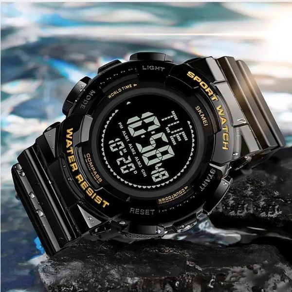 Skmei 2077BKGD Black Gold+Compass 1080-2036 фото