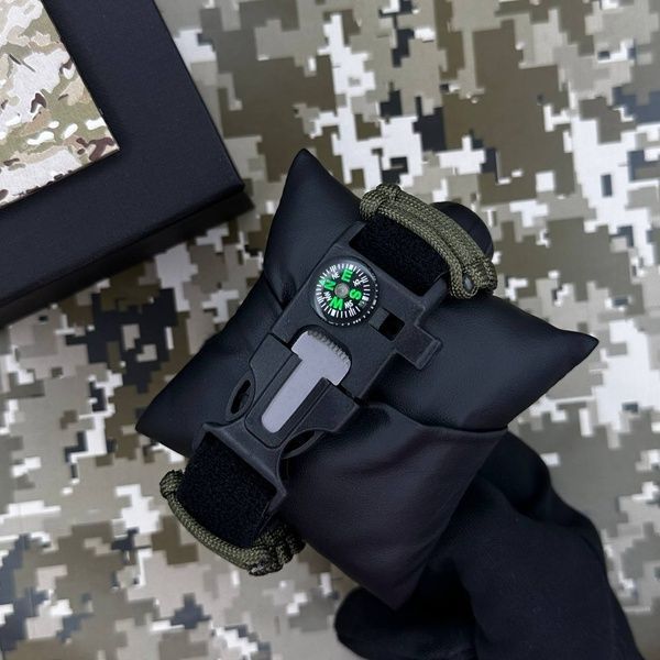 Patriot 005 Тризуб золото Army Green Паракордовий ремінець Army Green + Коробка. 1201-0431 фото