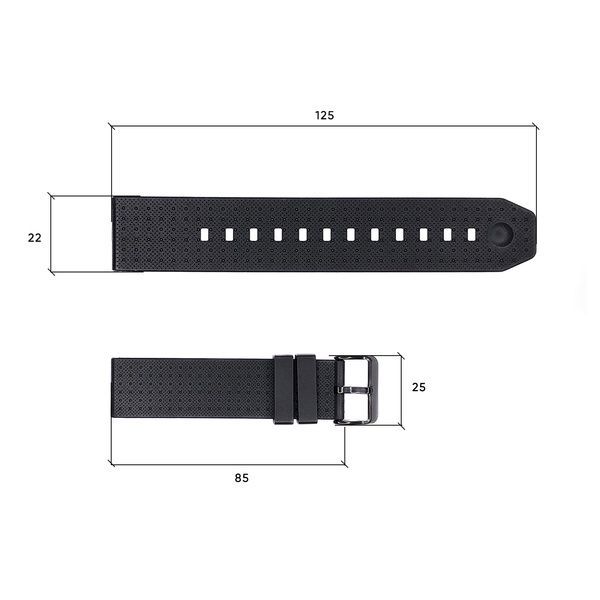Ремінець для годинника Skmei 1502BK Black 1051-0589 фото