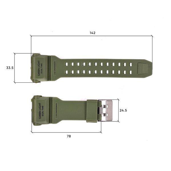 Ремінець для годинника Skmei 1968AG Army Green 1051-0535 фото