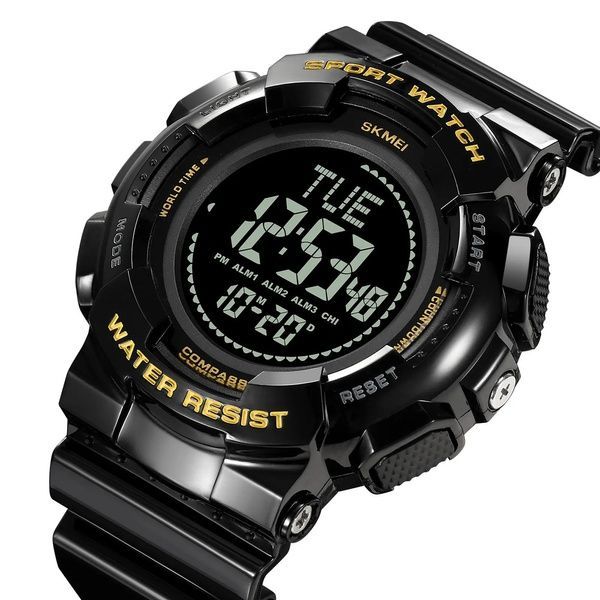 Skmei 2077BKGD Black Gold+Compass 1080-2036 фото