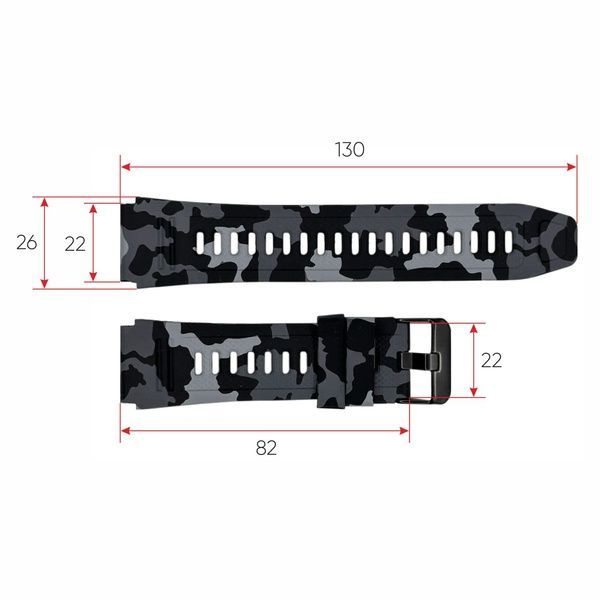 Ремінець для смарт годинника K59 Camo Grey 1051-0739 фото