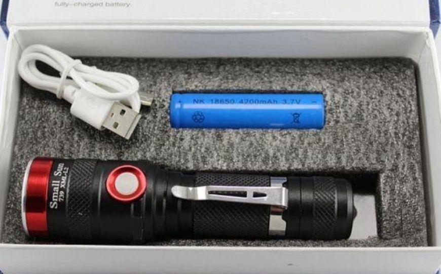 Світлодіодний ліхтарик 736/739 T6 1 х 18650 micro USB 6Т6/739 фото