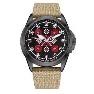 Awarder Embroidery Black-Red Khaki Battery 10ATM 1202-0031 фото