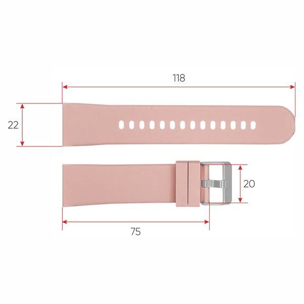 Ремінець для смарт годинника ZL02D Pink 1051-0775 фото