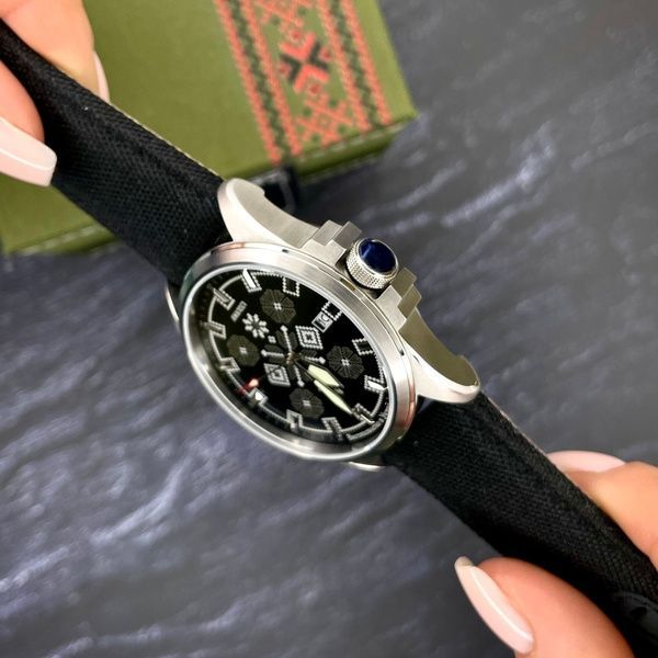 Awarder Embroidery Silver-Army Green Black Automatic 10ATM 1202-0006 фото