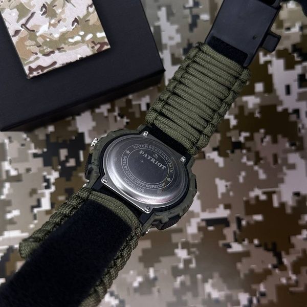 Patriot 005 Тризуб золото Camo Green Паракордовий ремінець Army Green + Коробка. 1201-0428 фото