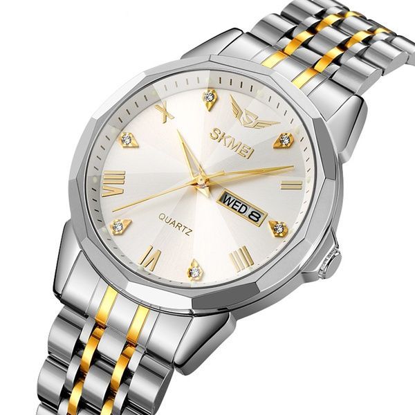 Skmei 2291TGDWT Silver-Gold-White 1080-2482 фото