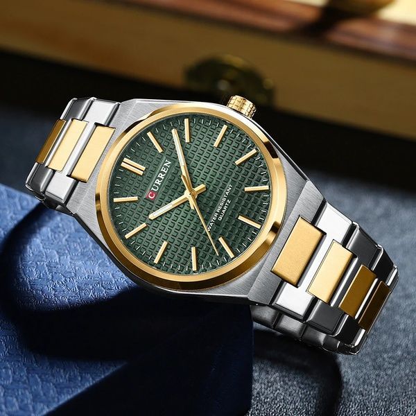 Curren 8439 Silver-Gold-Green 1008-0390 фото