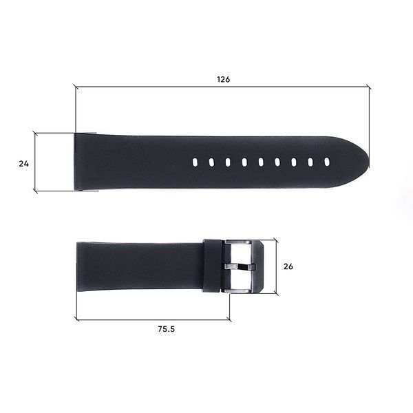 Ремінець для годинника Skmei 1469BK Black 1051-0591 фото
