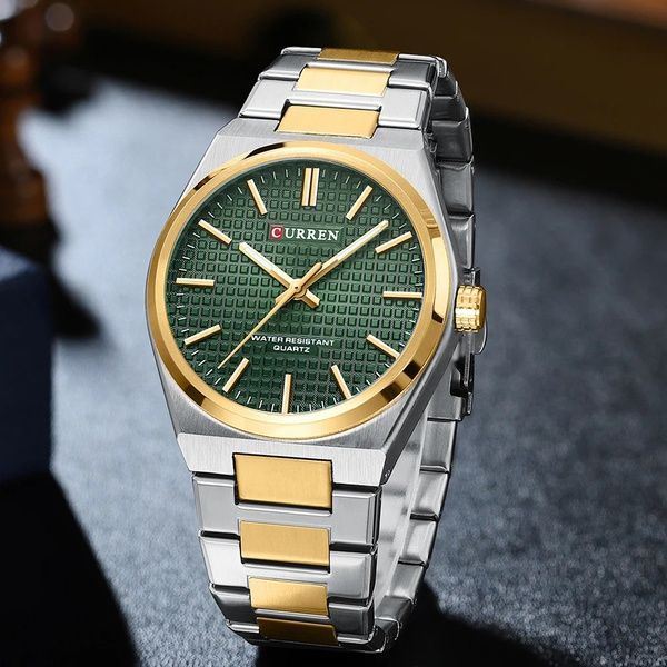 Curren 8439 Silver-Gold-Green 1008-0390 фото