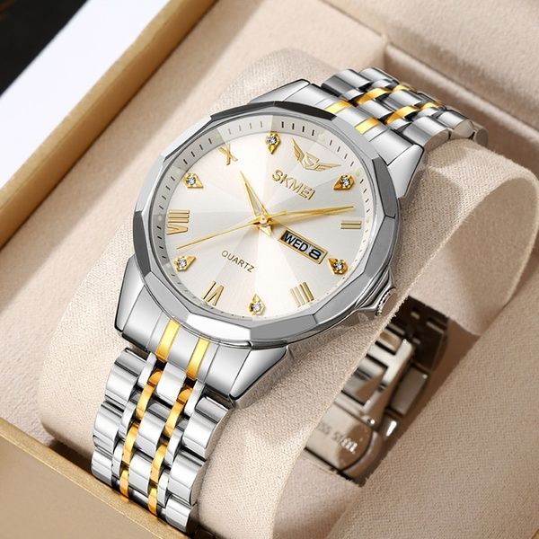 Skmei 2291TGDWT Silver-Gold-White 1080-2482 фото