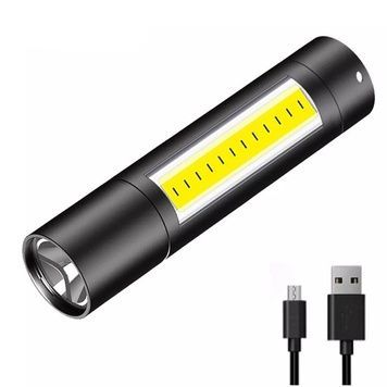 Ліхтарик Police BL 31 Q5 XPE + COB + Вбудований акумулятор + Зарядний кабель + MicroUSB + BOX Ліхтар 510 фото
