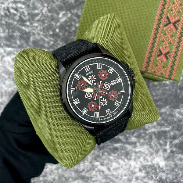 Awarder Embroidery Black-Red Black Automatic 10ATM 1202-0008 фото