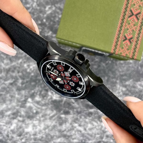 Awarder Embroidery Black-Red Black Automatic 10ATM 1202-0008 фото
