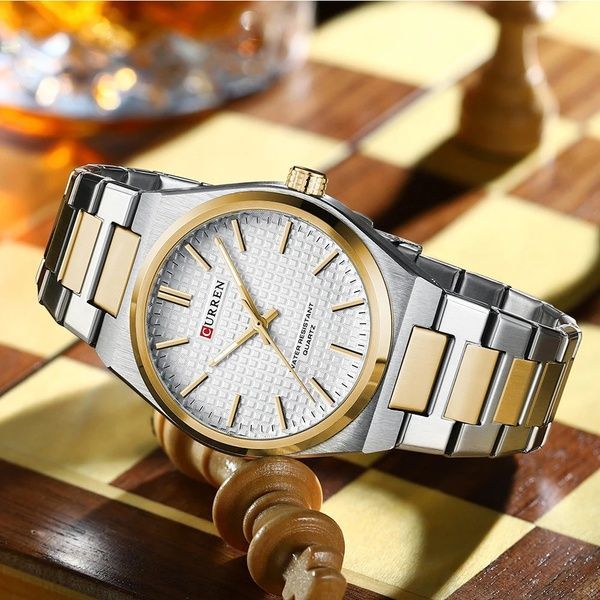 Curren 8439 Silver-Gold-White 1008-0391 фото
