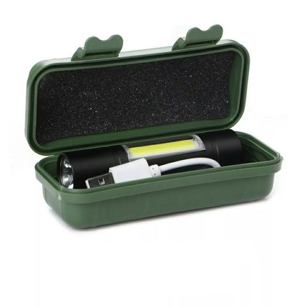 Ліхтарик Police BL 31 Q5 XPE + COB + Вбудований акумулятор + Зарядний кабель + MicroUSB + BOX Ліхтар 510 фото