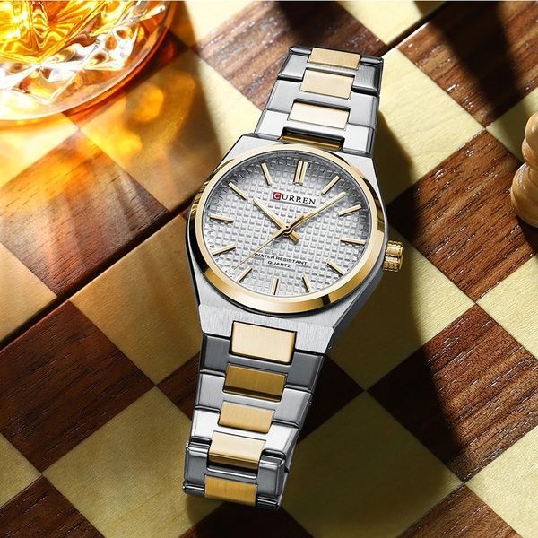 Curren 8439 Silver-Gold-White 1008-0391 фото