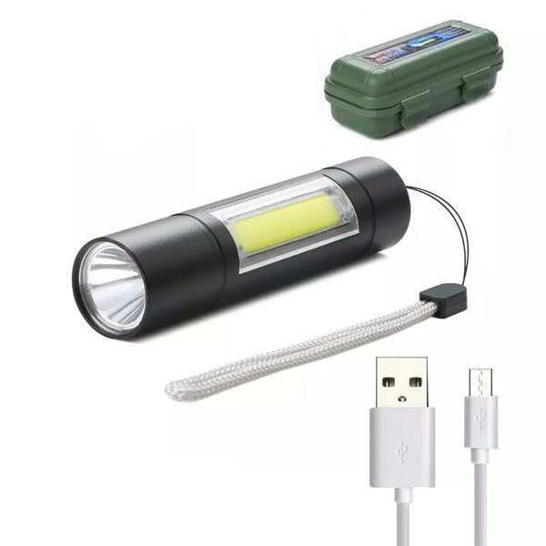 Ліхтарик Police BL 31 Q5 XPE + COB + Вбудований акумулятор + Зарядний кабель + MicroUSB + BOX Ліхтар 510 фото