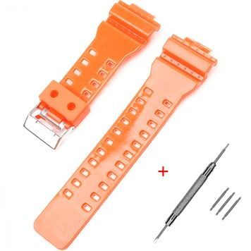 Ремінець для Casio G-Shock GA-100/110 Orange-Glossy SI 1051-1075 фото