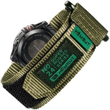 Ремінець для годинника Hemsut HS121 Super Strong Nylon Garmin Green 22 mm 1051-1324 фото