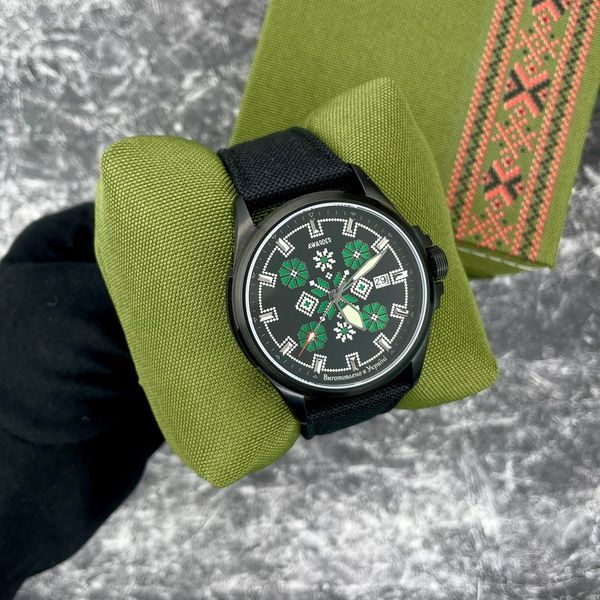 Awarder Embroidery Black-Green Black Automatic 10ATM 1202-0010 фото