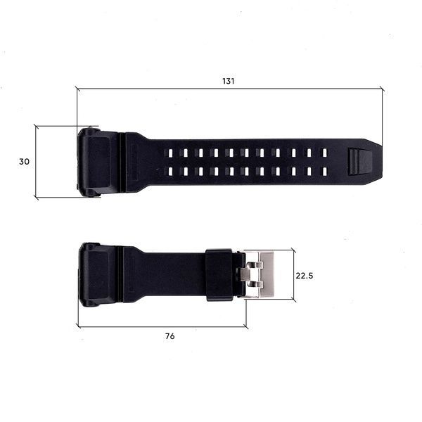 Ремінець для годинника Skmei 1742BK Black 1051-0512 фото