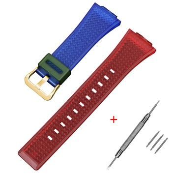 Ремінець для Casio G-Shock GA-100/110 Transl-Red-Blue GD 1051-1113 фото