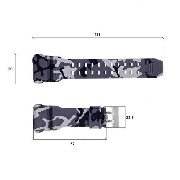 Ремінець для годинника Skmei 1742CMGY Camo Gray 1051-0513 фото