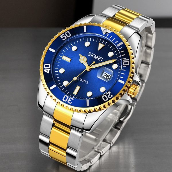 Skmei 1779TGDBU Silver-Gold-Blue 1080-1017 фото