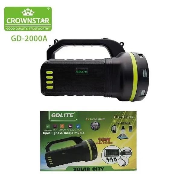 Портативна сонячна система GDLite GD-2000A, Power bank, сонячна панель 2000 фото