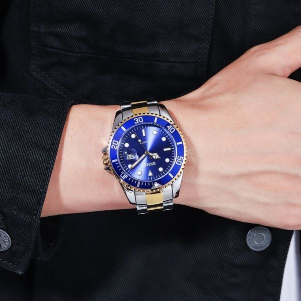 Skmei 1779TGDBU Silver-Gold-Blue 1080-1017 фото