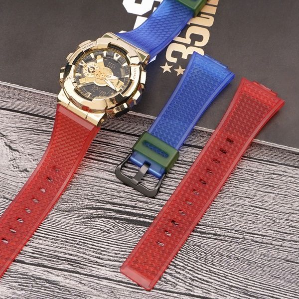 Ремінець для Casio G-Shock GA-100/110 Transl-Red-Blue GD 1051-1113 фото
