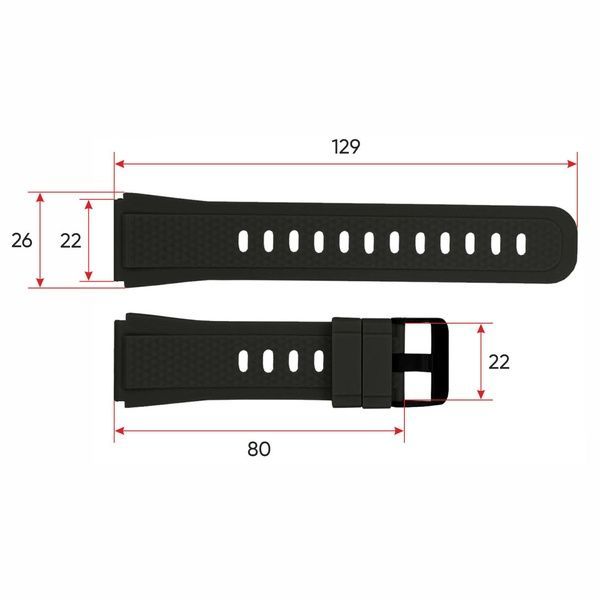 Ремінець для смарт годинника Modfit Ranger Pro Black 1051-0807 фото