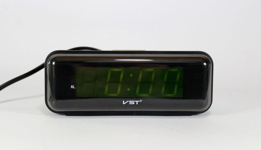 Годинник VST 738 green, Годинник цифровий настільний, Електронний мережевий годинник &mdash; будильник, Годинник із підсвіткою 6VST/738g фото