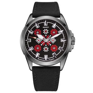 Awarder Embroidery Silver-Red Black Battery 10ATM 1202-0001 фото