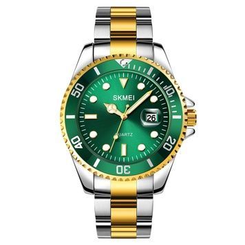 Skmei 1779TGDGN Silver-Gold-Green 1080-1016 фото