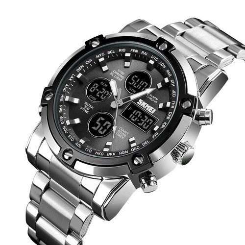Skmei 1389SIBK Silver-Black-Black 1080-0245 фото